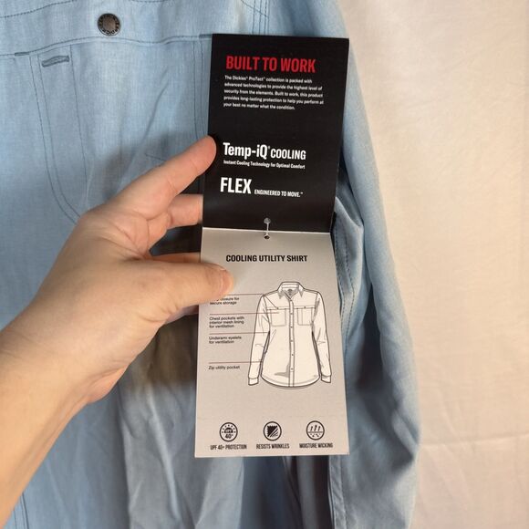 Dickies Women’s Long‑Sleeve Temp‑IQ® Cooling Utility Shirt, Blue 2XL NWT - Picture 10 of 16